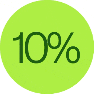 10% badge animation
